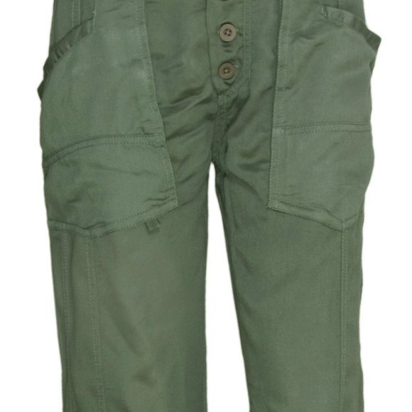 Free People Olive Straight Leg Pants - Picture 4 of 8